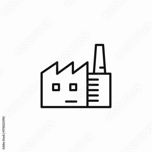 industrial building icon icon sign vector