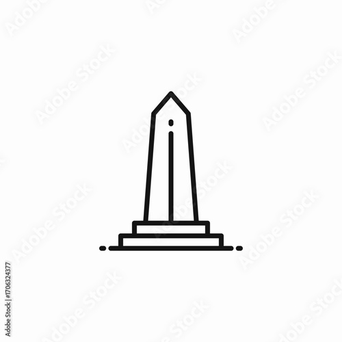 obelisk monument icon icon sign vector