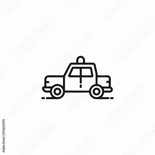police car icon icon sign vector