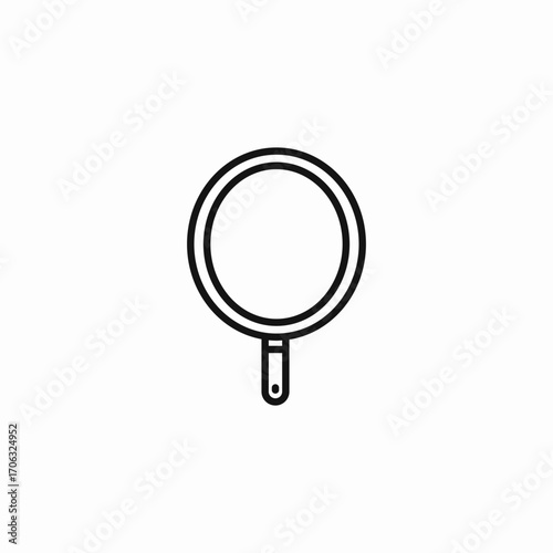 round magnifying glass icon sign vector