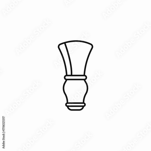 shaving cream brush icon sign vector