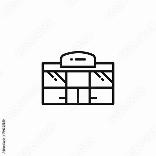 storefront shop icon sign vector
