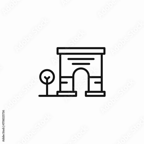 triumphal arch icon icon sign vector