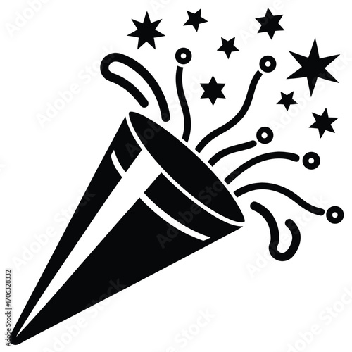 party popper vector icon
