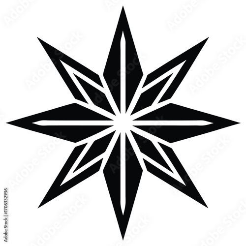 bethlehem star vector icon