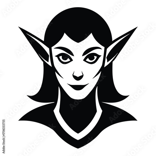 elf face vector icon