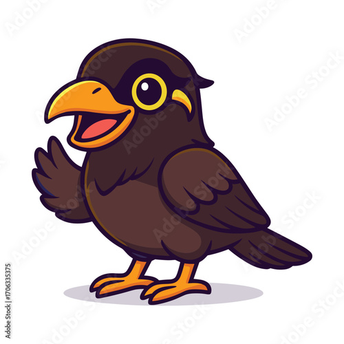 Sri lanka myna vector cartoon