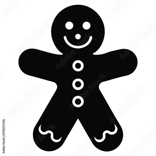 gingerbread cookie vector icon