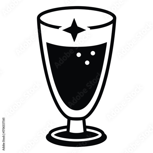 eggnog glass vector icon