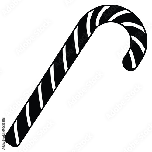 candy cane vector icon