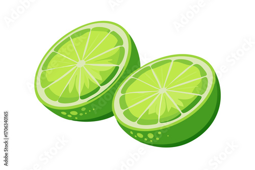 Two halves of a lime