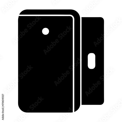 Schematic representation of a modern electronic device, phone or tablet, in minimalist style