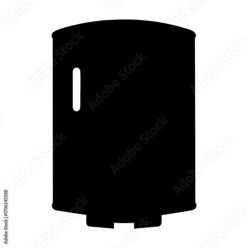 Black silhouette of a soap or sanitizer dispenser with a viewing window