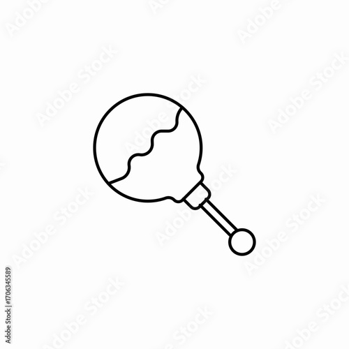 baby rattle toy icon sign vector