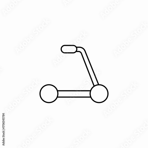 children's kick scooter icon sign vector