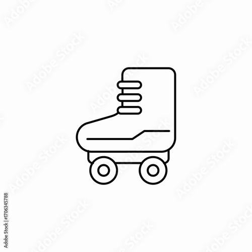 classic roller skate icon sign vector