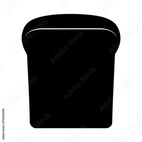 A graphic representation of a slice of bread, showing the top crust