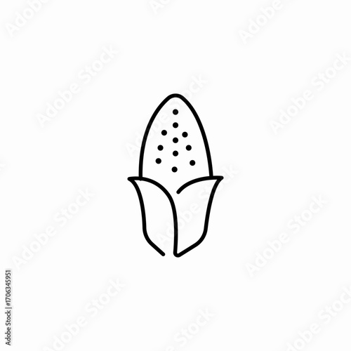 corn on cob icon sign vector