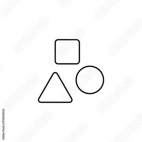 geometric shape toys icon sign vector