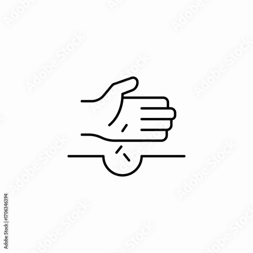 hand planting seed icon sign vector