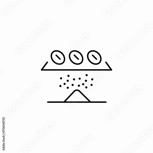 roasted coffee sorting icon sign vector