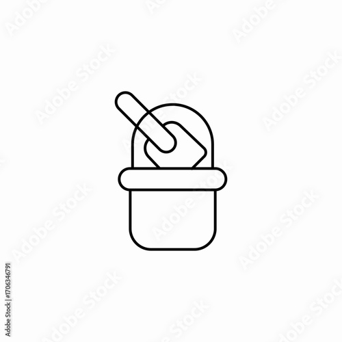 sand bucket shovel icon sign vector