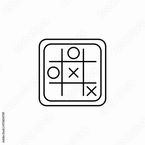 tic-tac-toe game board icon sign vector