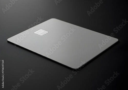 Wallpaper Mural Premium black credit card with golden chip resting on sleek black surface, showcasing luxury financial technology and exclusive banking privileges. Torontodigital.ca