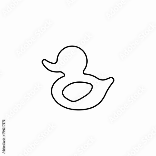 yellow rubber duck icon sign vector