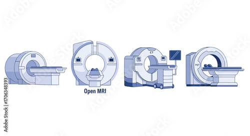 Discover advanced medical imaging with MRI CT and PET scanners illustrating diagnostic technology for healthcare innovation and patient care, Generative AI.