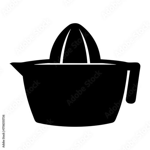 Citrus juicer silhouette icon, a kitchen utensil for fresh juice preparation