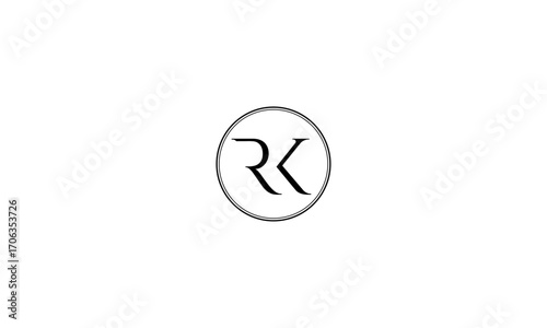 RK initial letters, monogram logo