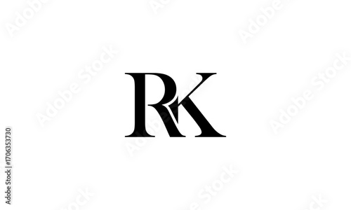 RK initial letters, monogram logo