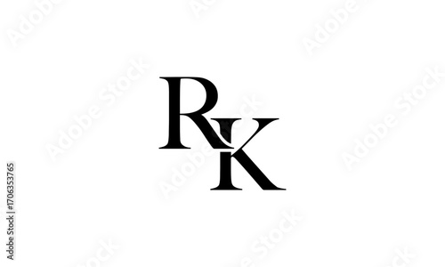 RK initial letters, monogram logo