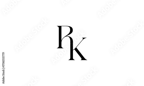 RK initial letters, monogram logo