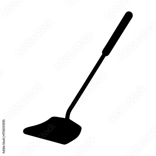 Silhouette of a cake spatula for cooking and baking related activities