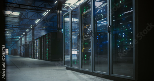 Wide view of data center.