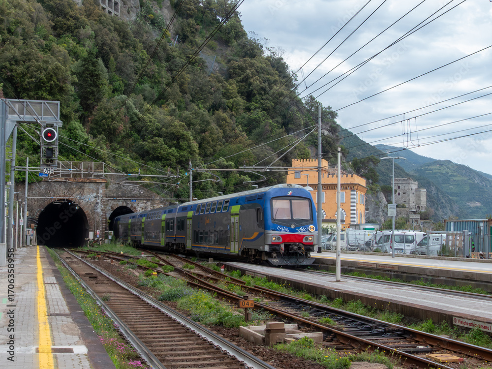 Obraz premium train on the railway