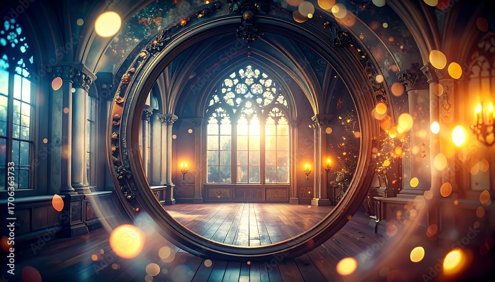 Fototapeta premium Grand Gothic Hallway