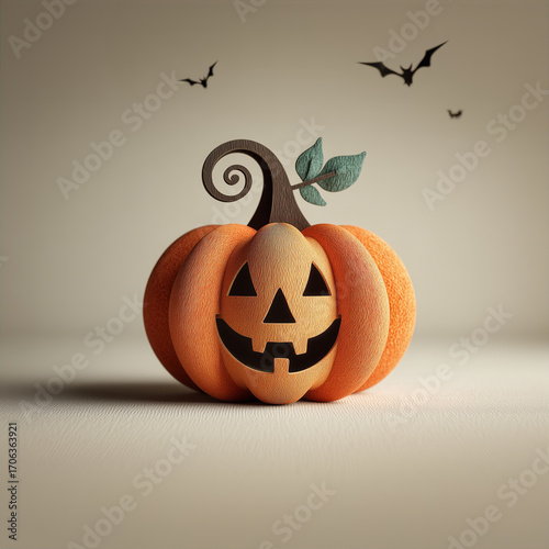 Halloween Jack-o'-Lantern Art Craft Style Pumpkin
