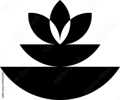 Graphic Flower and Leaves Icons
