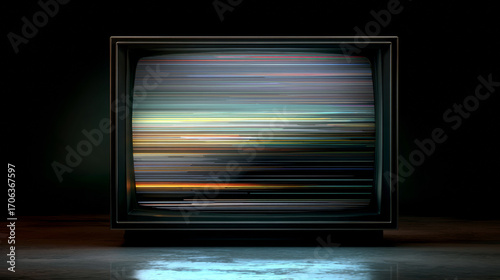 Wallpaper Mural Retro Television Displaying Abstract Colorful Distortions

 Torontodigital.ca
