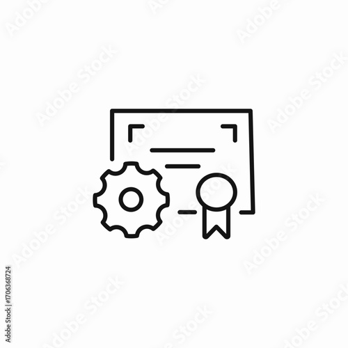 engineering degree certification icon sign vector