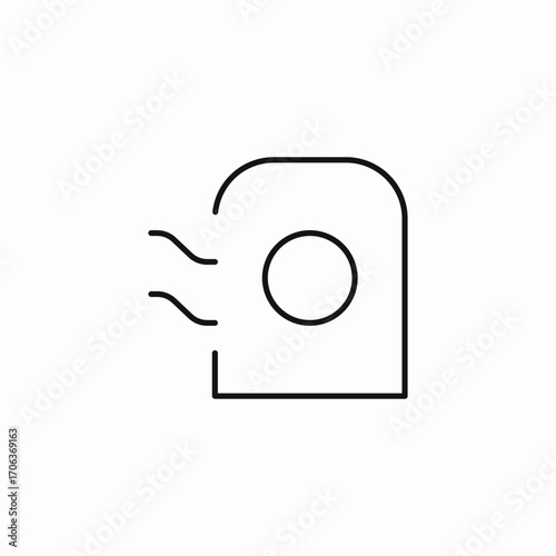 hand dryer airflow icon sign vector