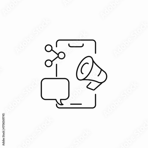 mobile promotion share icon sign vector