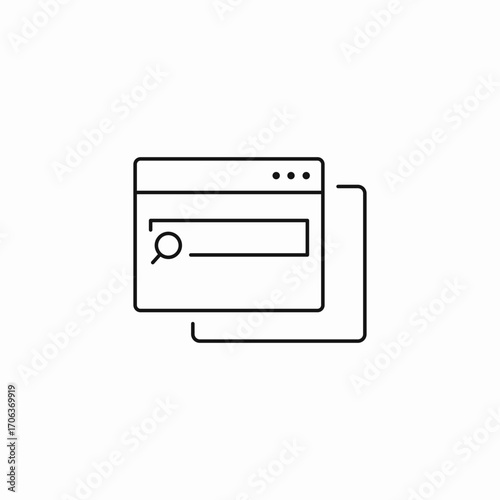 online search window icon sign vector