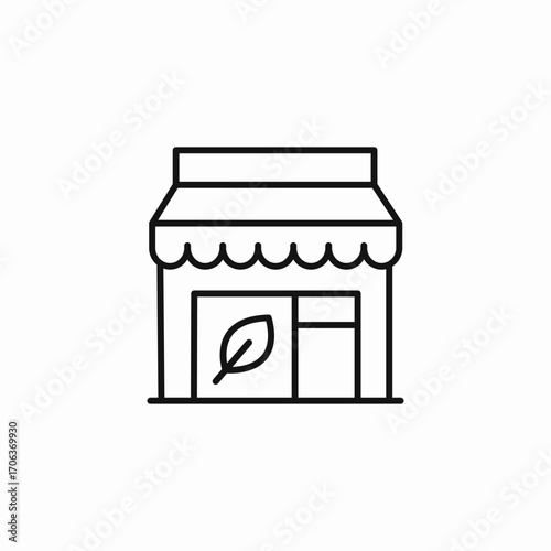 organic food store icon sign vector