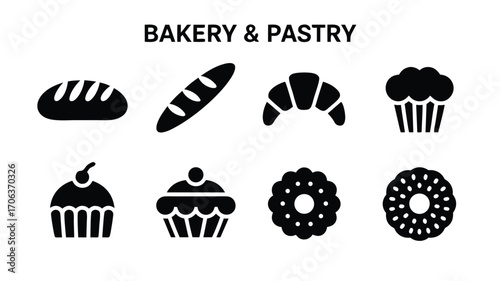 A Visual Collection of Delicious Baked Goods and Sweet Treats Representing a Bakery and Pastry Shop Experience