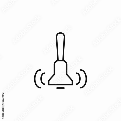 ringing handbell icon icon sign vector