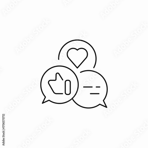 social media interactions icon sign vector